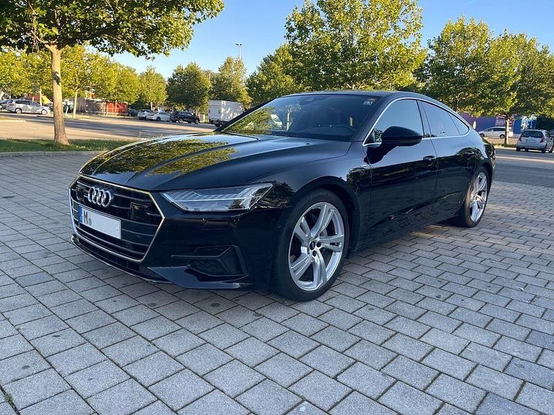 Schwarz Gebraucht 2022 Audi A7 Sportback S-Line Kleinwagen | 53.490 € (Etwas zu teuer) - Bild 1/4