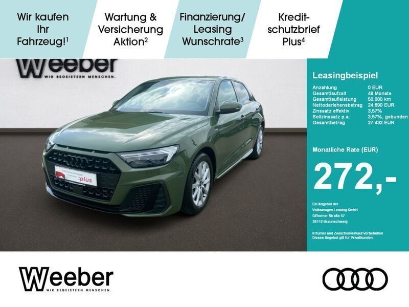 Distriktgrün (metallic) Gebraucht 2024 Audi A1 Design Kleinwagen | 24.490 € (Fairer Preis) - Bild 1/4