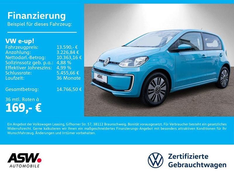 Blau Gebraucht 2022 VW e-up! move up! Kleinwagen | 13.590 € (Guter Preis) - Bild 1/4