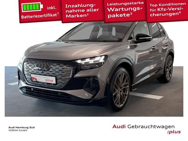 Taifungrau metallic Gebraucht 2022 Audi Q4 e-tron Ambiente SUV | 39.950 € (Fairer Preis) - Bild 1/3