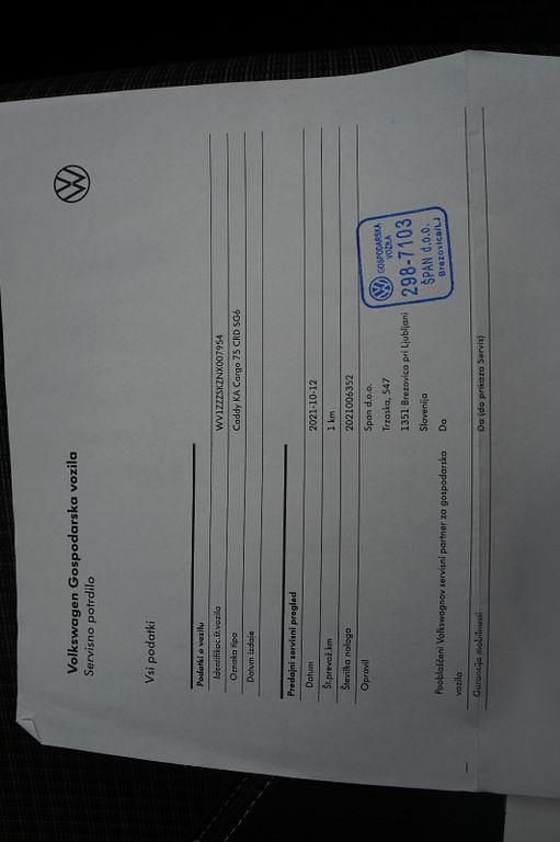 Gebraucht VW Caddy Basis 102 PS (75 kW) 2021 Weiß Van / Kleinbus