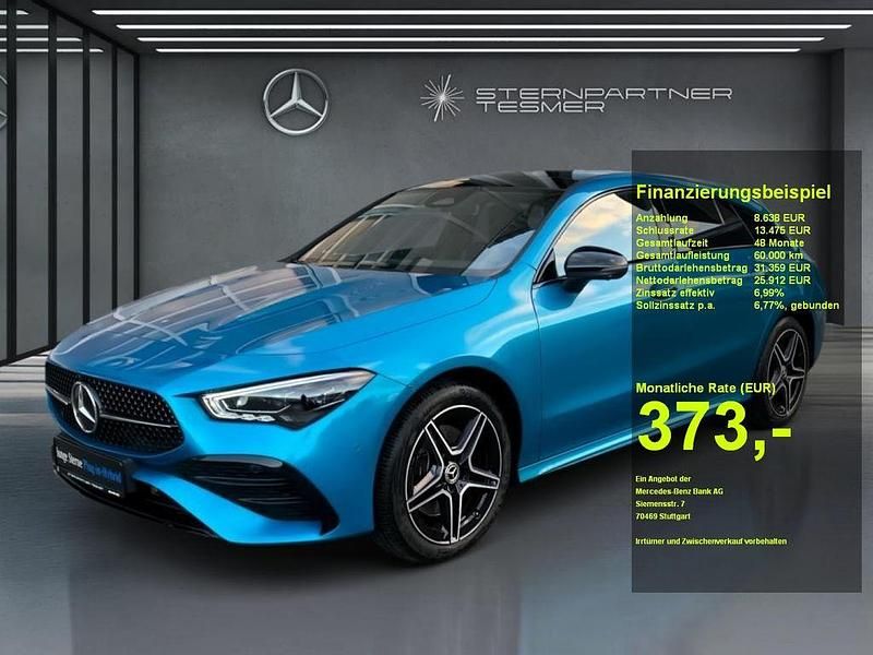 Metalliclack hyperblau Gebraucht 2024 Mercedes CLA250e Shooting Brake AMG Kombi | 33.780 € (Etwas zu teuer) - Bild 1/3