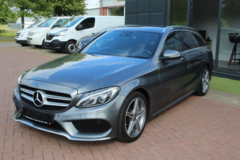 Grau Gebraucht 2018 Mercedes C220 AMG line Kombi | 13.900 € (Superpreis) - Bild 1/4