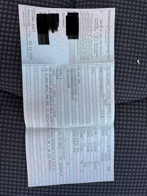 Schwarz Gebraucht 2006 Mercedes E220 Limousine | 5.999 € (Etwas zu teuer) - Bild 1/4