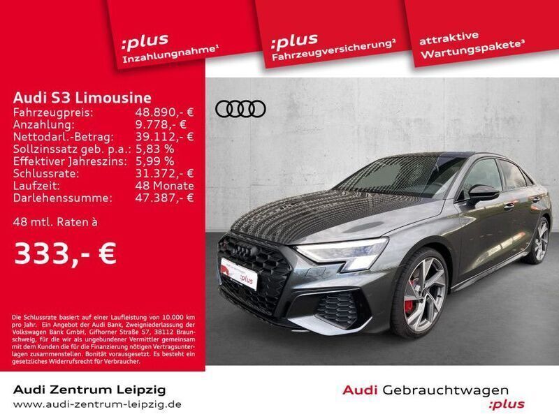 Daytonagrau perleffekt Gebraucht 2024 Audi S3 Ambiente Limousine | 48.890 € (Teuer) - Bild 1/3