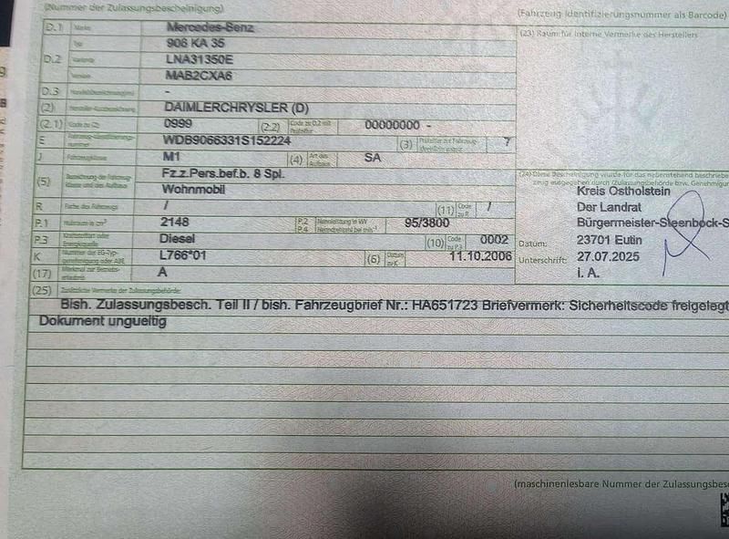 Gebraucht Mercedes Sprinter 129 PS (94 kW) 2007 Van