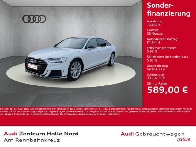 Gletscherweiß metallic Gebraucht 2021 Audi A8L Ambiente Limousine | 63.980 € - Bild 1/4