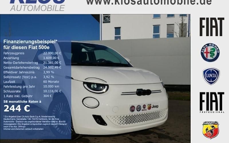 Arktis weiss Gebraucht 2022 Fiat 500e Icon Limousine | 22.990 € - Bild 1/4
