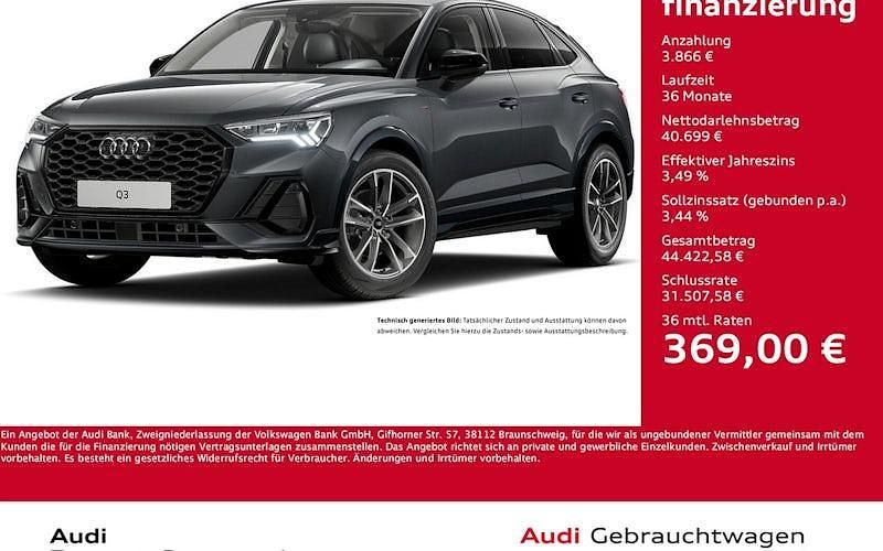 Daytonagrau perleffekt Gebraucht 2025 Audi Q3 Sportback S-Line SUV | 44.565 € (Fairer Preis) - Bild 1/4