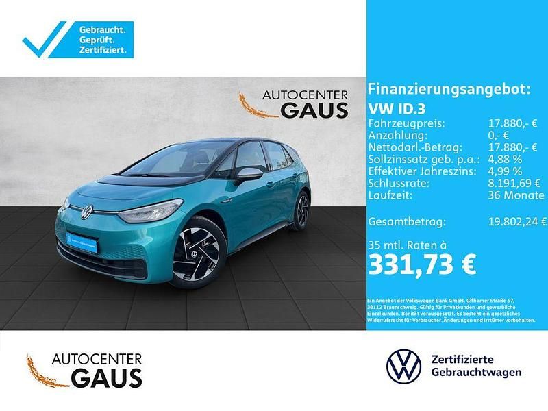 Gebraucht VW ID.3 Pro Performance 150 kW (204 PS) 2020 Blau Kleinwagen
