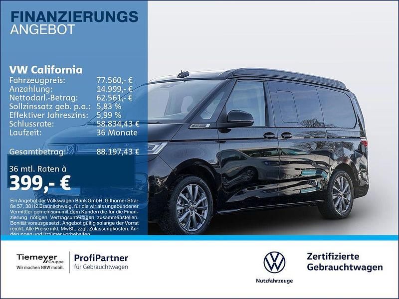 Schwarz Neu 2024 VW T7 California Van | 71.880 € - Bild 1/4