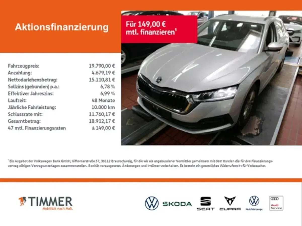 Gebraucht Skoda Octavia Ambition 150 PS (110 kW) 2022 Silber Kombi