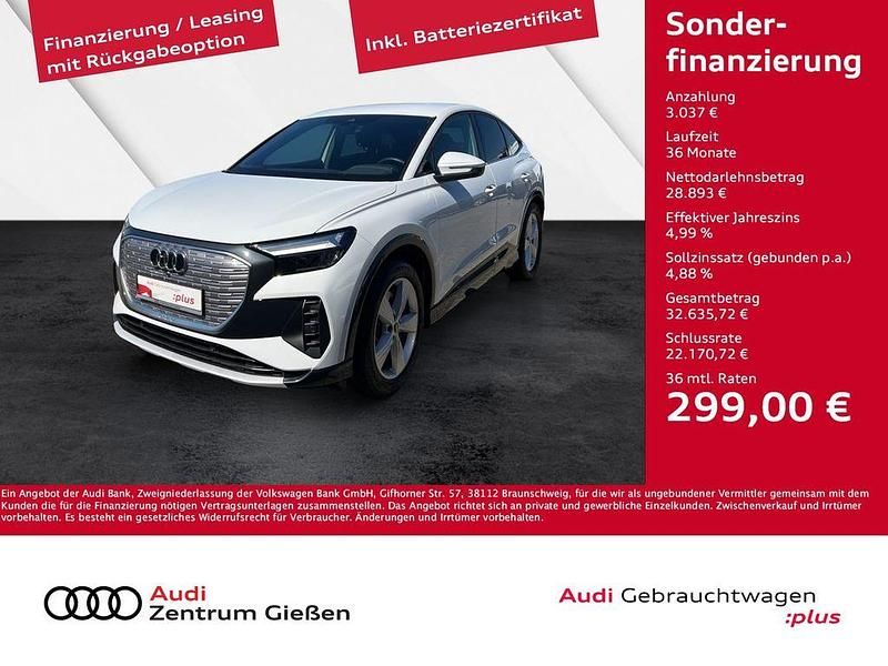 Weiß Gebraucht 2022 Audi Q4 Sportback e-tron Basis SUV | 31.930 € (Guter Preis) - Bild 1/4