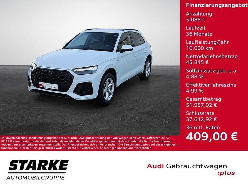 Gletscherweiß metallic Gebraucht 2024 Audi Q5 S-Line SUV | 50.930 € (Superpreis) - Bild 1/4