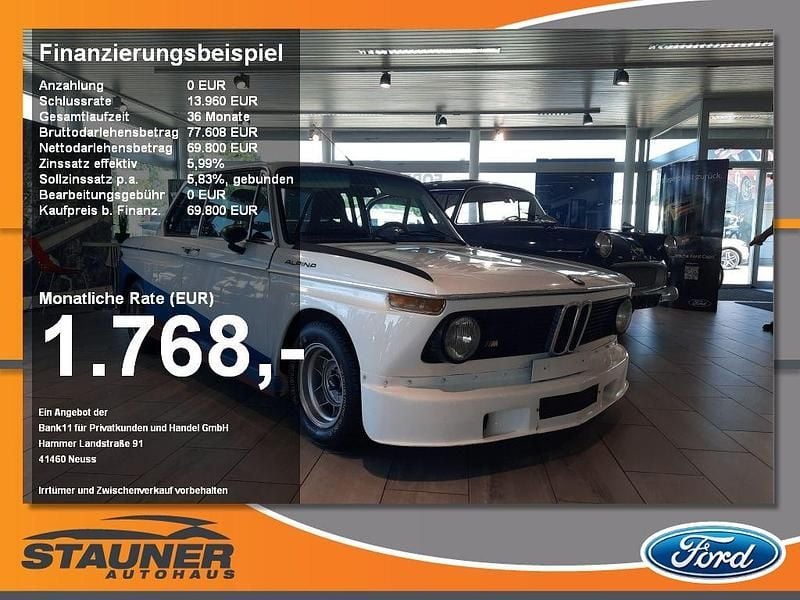 Weiß Gebraucht 1974 BMW 2002 Limousine | 69.800 € - Bild 1/4