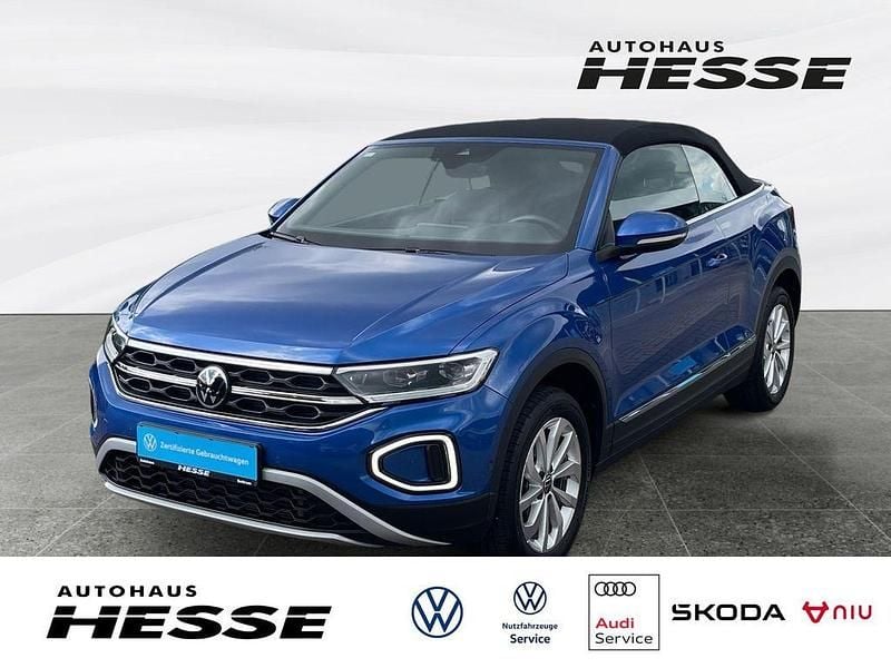 Blau Gebraucht 2024 VW T-Roc Cabriolet Style Cabrio | 35.930 € (Fairer Preis) - Bild 1/4