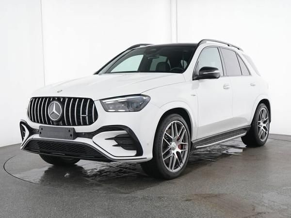 Weiß (manufaktur opalithweiss bright) Gebraucht 2024 Mercedes GLE53 AMG AMG SUV | 98.730 € (Superpreis) - Bild 1/4
