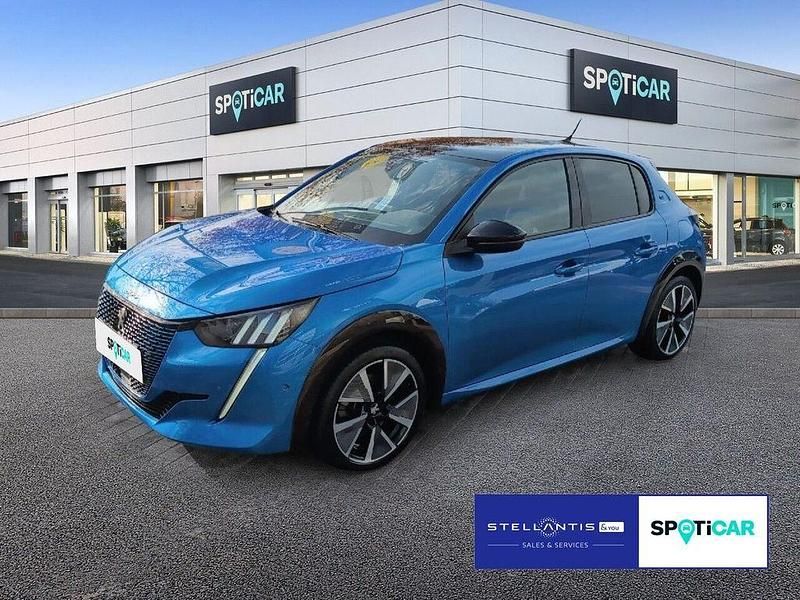 Blau Gebraucht 2022 Peugeot e-208 GT Kleinwagen | 17.430 € (Fairer Preis) - Bild 1/4