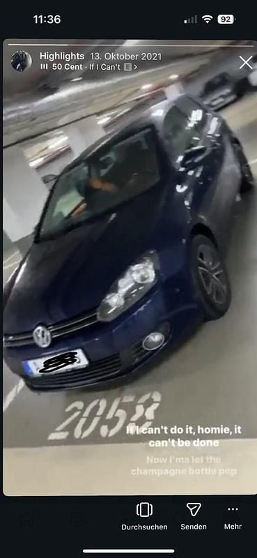 Gebraucht VW Golf VI 105 PS (77 kW) 2011 Blau Kleinwagen