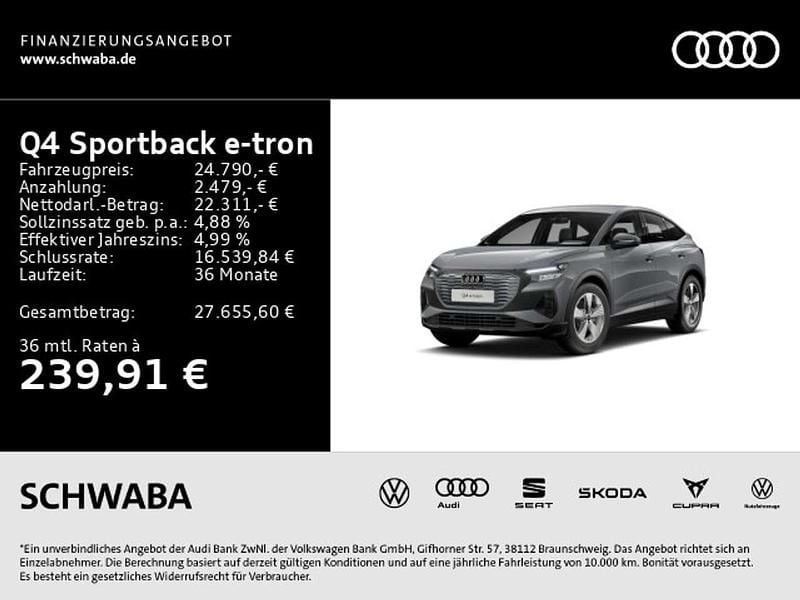 Gebraucht Audi Q4 e-tron 125 kW (170 PS) 2023 Kieselgrau SUV
