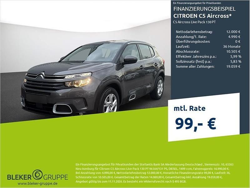 Lackierung platiniumgrau/typ aussenverkleidung metalliclackierung Gebraucht 2021 Citroën C5 Aircross Live SUV | 16.990 € (Fairer Preis) - Bild 1/3