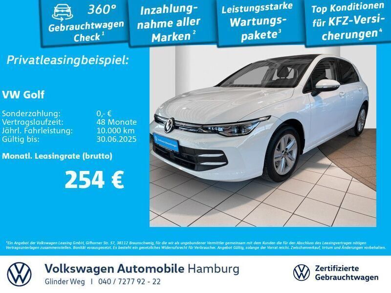 Pure white Gebraucht 2024 VW Golf VIII Life Limousine | 29.990 € (Teuer) - Bild 1/3
