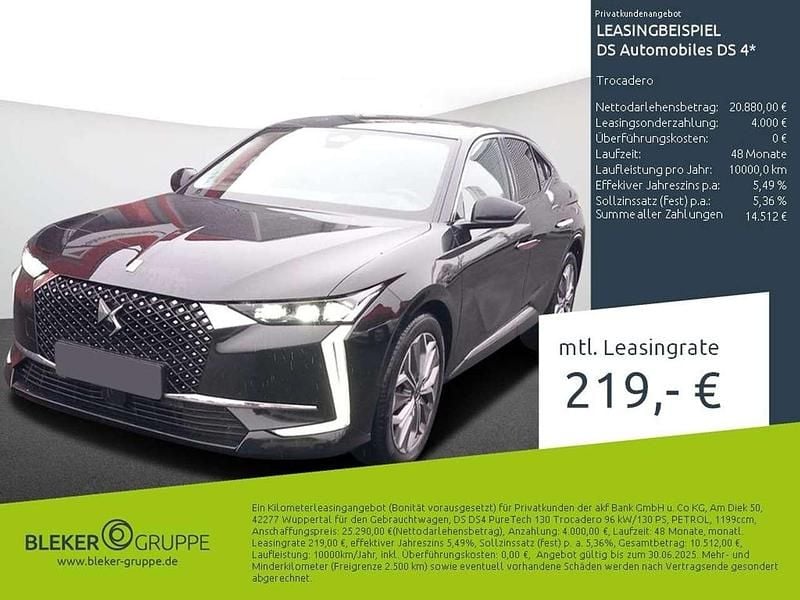 Lackierung schwarz perla nera/typ aussenverkleidung metalliclackierung Gebraucht 2022 DS Automobiles DS4 Trocadero Limousine | 18.570 € (Fairer Preis) - Bild 1/3