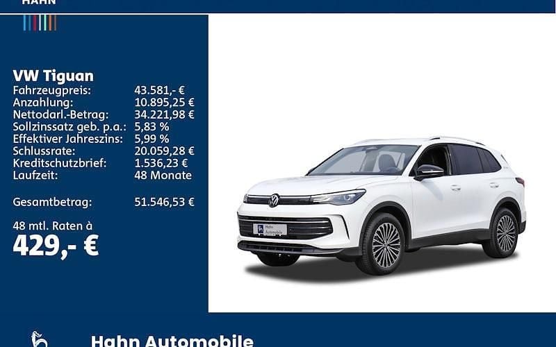 Neu VW Tiguan Goal 150 PS (110 kW) 2026 Weiß SUV