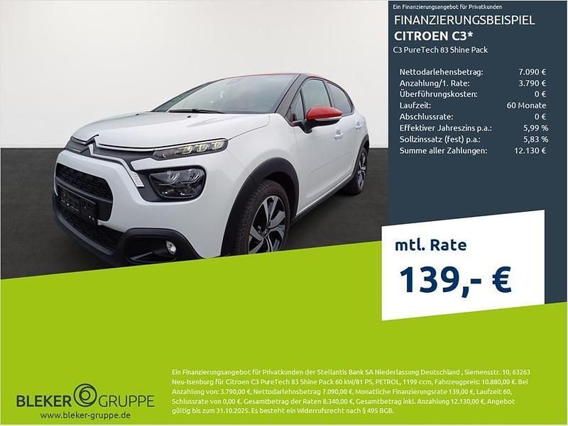 Weiß Gebraucht 2021 Citroën C3 PureTech Kleinwagen | 9.780 € (Guter Preis) - Bild 1/3
