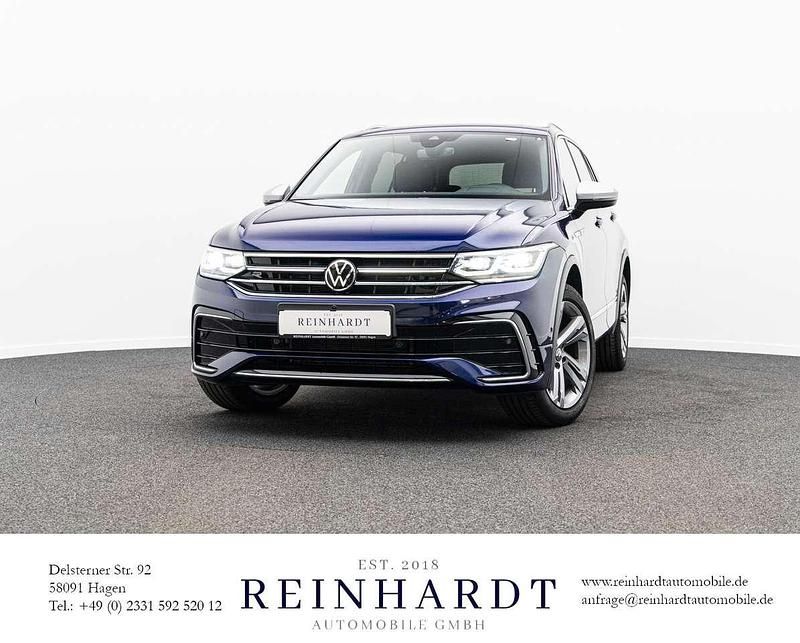 Atlantic blue metallic Gebraucht 2022 VW Tiguan Allspace R-line SUV | 36.080 € (Fairer Preis) - Bild 1/3