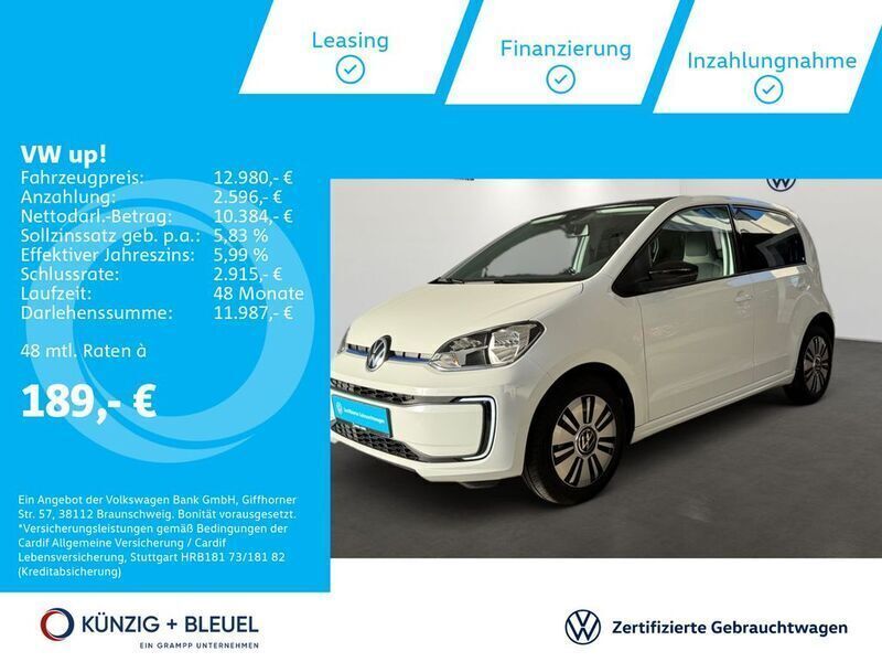 Pure white Gebraucht 2021 VW e-up! Comfortline Kleinwagen | 13.000 € (Fairer Preis) - Bild 1/4