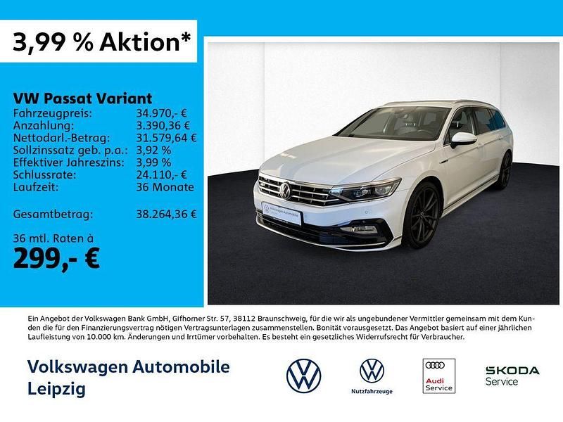 Weiß Gebraucht 2023 VW Passat R-line Kombi | 34.970 € (Teuer) - Bild 1/3