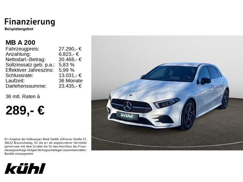 Gebraucht Mercedes A200 AMG line 163 PS (119 kW) 2021 Polarweiss unilack Limousine
