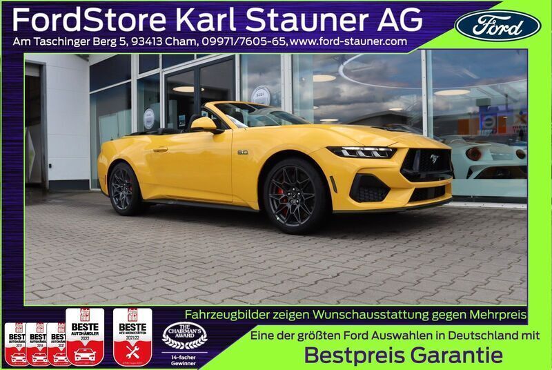 Weiß Neu 2025 Ford Mustang GT Convertible Cabrio | 56.480 € (Fairer Preis) - Bild 1/4