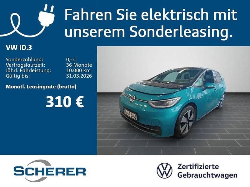 Gebraucht VW ID.3 Pure 110 kW (150 PS) 2022 Makenatürkis metallic schwarz (metallic) Kleinwagen
