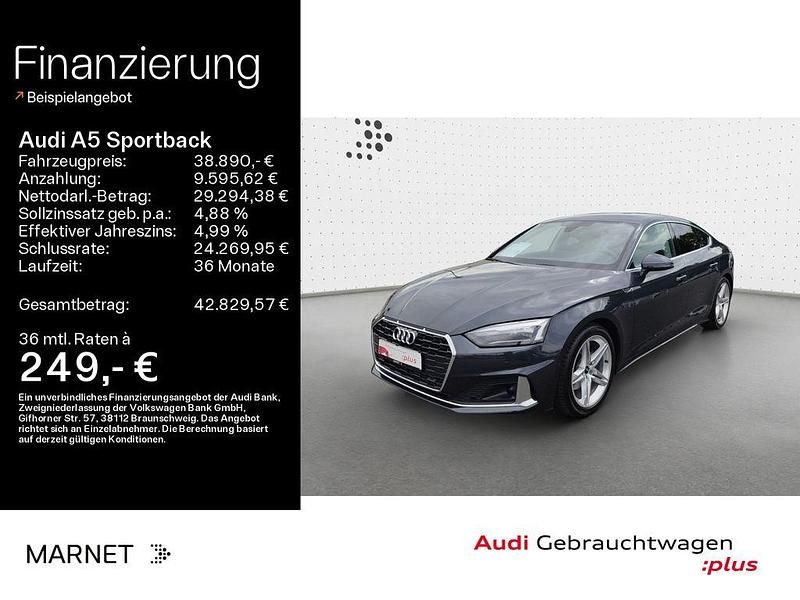 Grau Gebraucht 2024 Audi A5 Sportback Advanced Plus Limousine | 38.890 € (Fairer Preis) - Bild 1/4