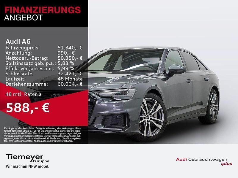 Grau Gebraucht 2023 Audi A6 S-Line Limousine | 51.340 € (Etwas zu teuer) - Bild 1/4