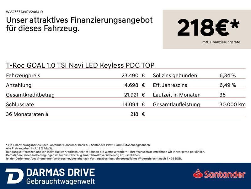 Rot Gebraucht 2024 VW T-Roc Goal SUV | 24.990 € (Superpreis) - Bild 1/1