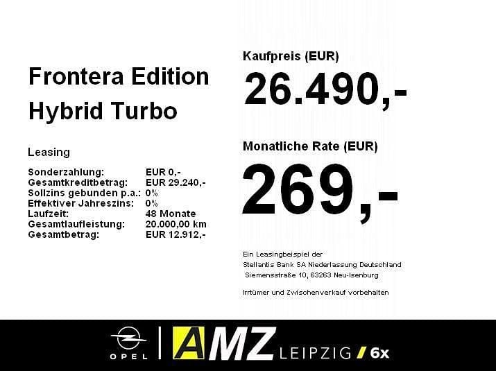 Neu Opel Frontera Edition 145 PS (106 kW) 2026 Diamant schwarz SUV