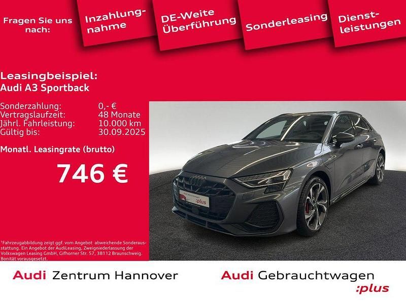 Daytonagrau perleffekt Gebraucht 2025 Audi A3 Sportback e-tron S-Line Limousine | 54.990 € (Fairer Preis) - Bild 1/4