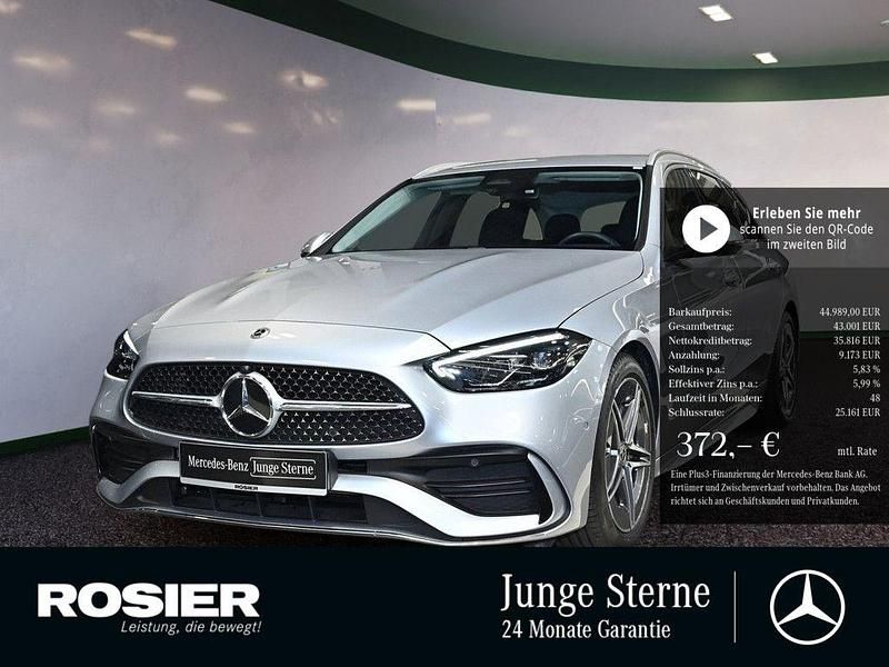 Silber / hightechsilber (metallic) Gebraucht 2024 Mercedes C300 AMG Kombi | 44.989 € (Fairer Preis) - Bild 1/4