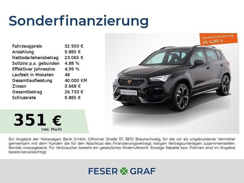 Gebraucht Cupra Ateca VZ 300 PS (220 kW) 2022 Magic schwarz metallic SUV