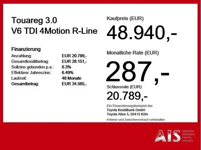 Gebraucht VW Touareg R-line 286 PS (210 kW) 2023 Grenadillschwarz metallic SUV