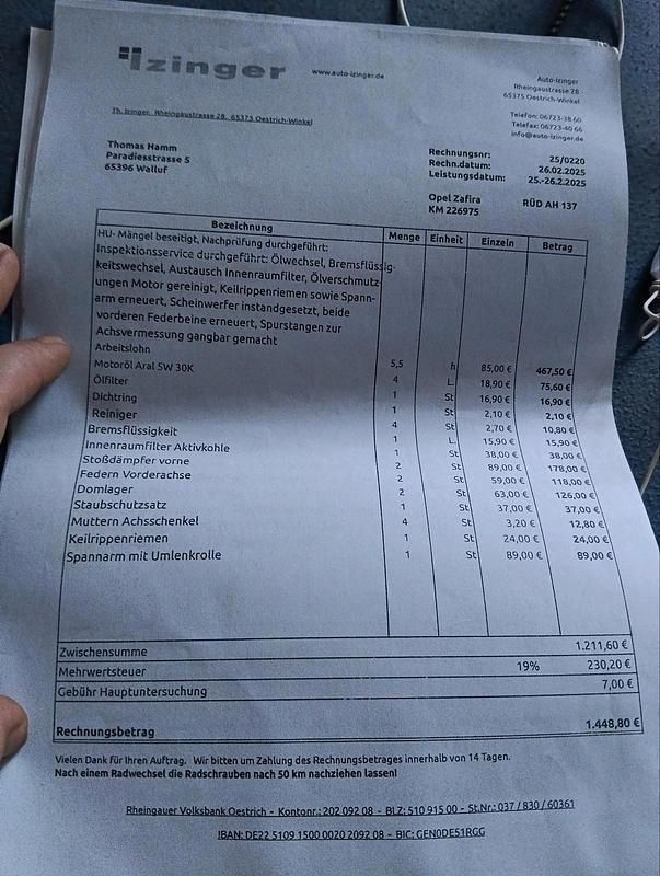 Gebraucht Opel Zafira 2006 Grau Van / Kleinbus