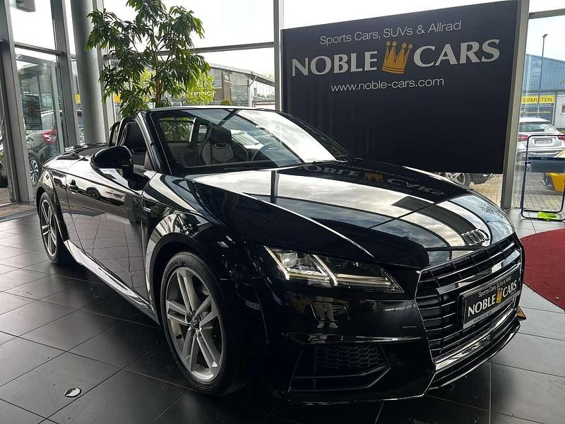 Mythosschwarz metallic Gebraucht 2018 Audi TT Roadster S-line plus Cabrio | 28.790 € (Teuer) - Bild 1/4