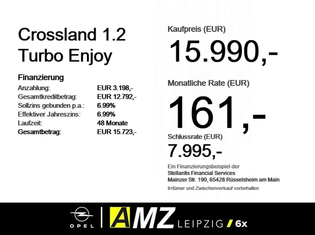 Gebraucht Opel Crossland X Enjoy 131 PS (96 kW) 2024 Lackierung schwarz perla nera/ SUV