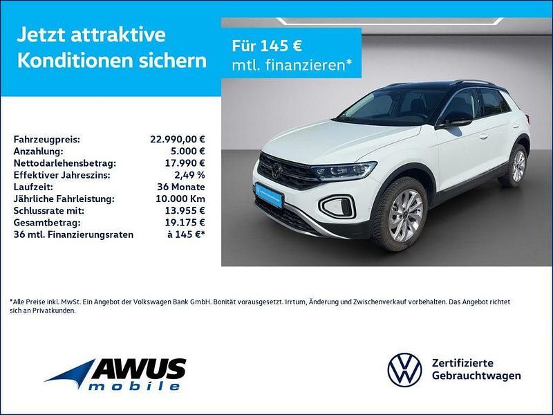 Gebraucht VW T-Roc Style 110 PS (80 kW) 2023 Weiss / pure white SUV