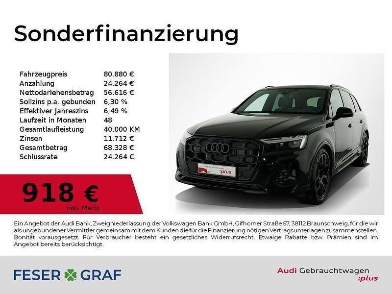 Gebraucht Audi Q7 S-Line 394 PS (289 kW) 2025 Mythosschwarz metallic SUV
