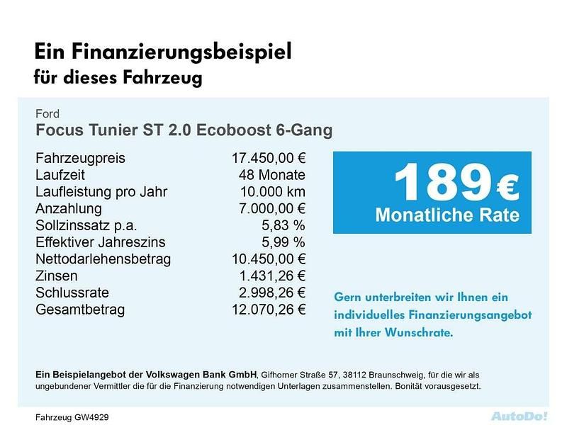 Gebraucht Ford Focus ST 250 PS (183 kW) 2018 Schwarz Kombi