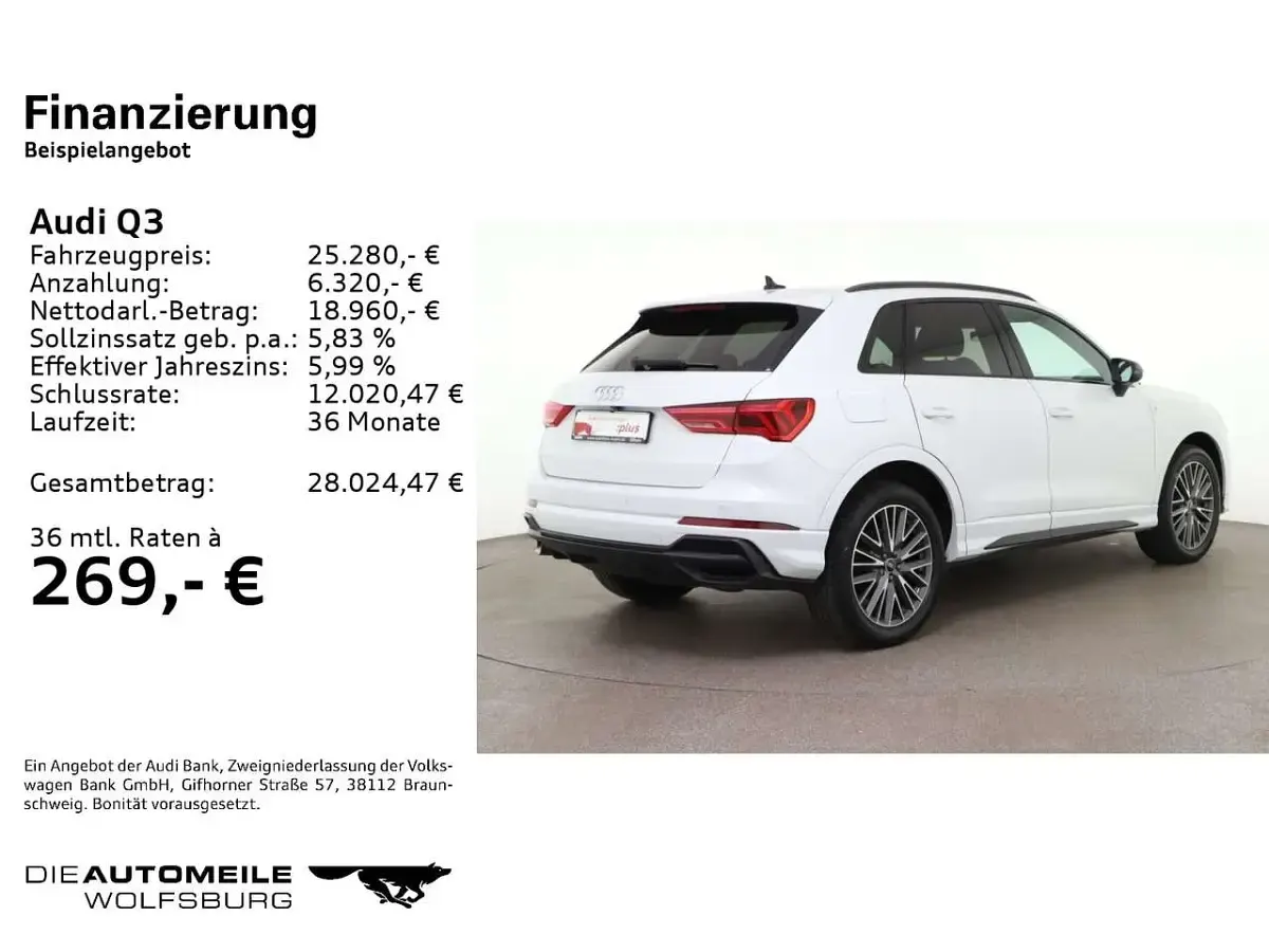 Gebraucht Audi Q3 S-Line 245 PS (180 kW) 2021 Gletscherweiß metallic SUV